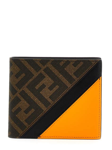 mens fendi monster card holder|fendi men's long wallet.